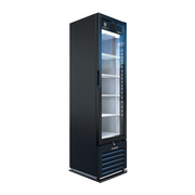 Beverage Air MT08-1H6B 19" 1 Swing Glass Door Black Merchandiser Refrigerator | 7.69 Cu. Ft.