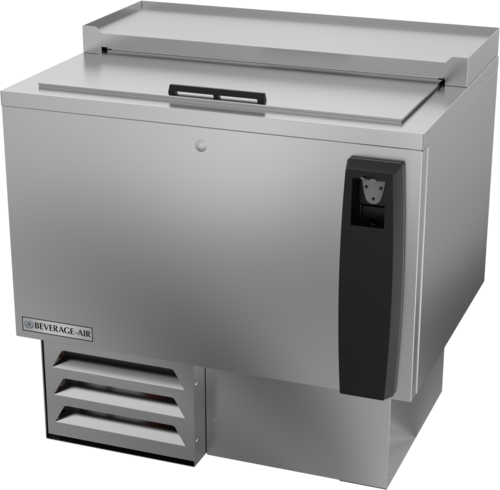 Beverage Air SF34HC-S 34" Stainless Steel Shallow Well Bottle Cooler | 6.7 Cu. Ft.