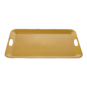 Thunder Group 19-1/2"(l) x 14-1/2"(w) Rectangle, w/Handles Gold PearlMelamine Serving Tray | Model No. RF2920G