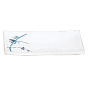 Thunder Group 1505BB Blue Bamboo 8 1/4" X 5 5/8" Bbq Plate  | Case of 12