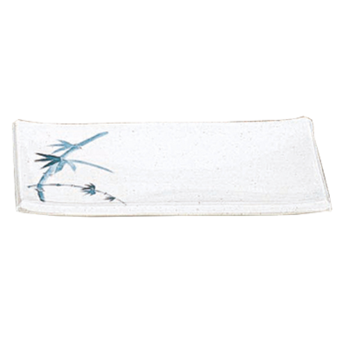 Thunder Group 1505BB Blue Bamboo 8 1/4" X 5 5/8" Bbq Plate  | Case of 12