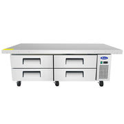 Atosa MGF8454GR 76" 4-Drawer Refrigerated Chef Base | 12.1 Cu. Ft.