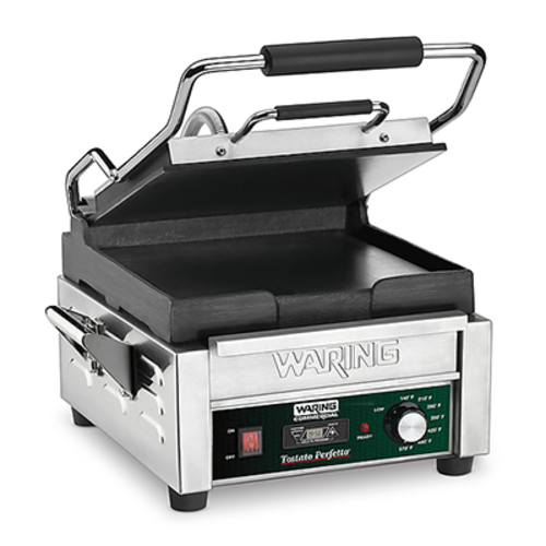Waring WFG150T 9.75" Smooth Cast Iron Sandwich Grill w/Timer