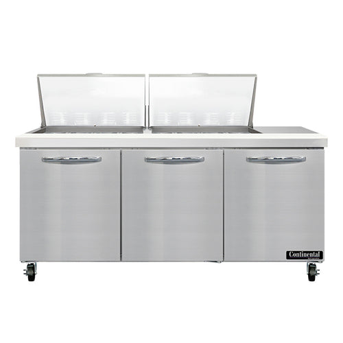 Continental Refrigerator SW72N24M Refrigerated Counter, Mega Top Sandwich / Salad Unit
