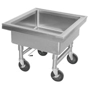 Advance Tabco 9-FSS-20-EC-X 22" x 22" 1-Compartment Stainless Steel Portable Soak Sink
