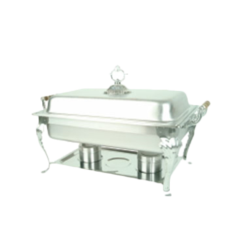 Thunder Group SLRCF8532 Full Size Deluxe Chafer w/ Wood Handle | 8 Qt.