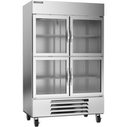 Beverage Air HBR49HC-1-HG 52" 4 Glass Half Door Bottom Mount Reach In Refrigerator | 46.15 Cu. Ft.