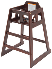 Winco CHH-103 Restaurant High Chair | Mahogany Wood
