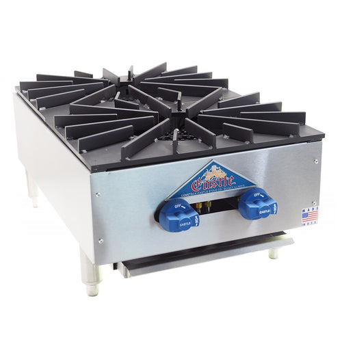 Comstock-Castle KFHP18 18" 2-Burner Countertop Gas Hot Plate | 80,000 BTU
