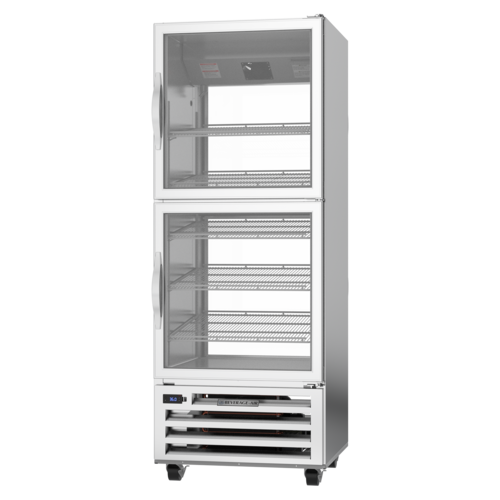 Beverage Air RID18HC-HG 28" 4-Glass Half Door Pass Thru Refrigerator | 18.38 Cu. Ft.