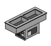 Delfield 8148-EFNP LiquiTec Narrow Line 2-Pan Drop-In Cold Food Well