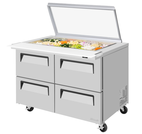 Turbo Air TST-48SD-18-D4-N-GL Mega Top Sandwich / Salad Prep Table