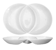 International Tableware FA2-12 12" dia. Unity Compartment Plate | Case of 24