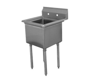 Advance Tabco FE-1-1812-X 23" x 24" 1-Compartment Fabricated Sink w/ No Drainboard