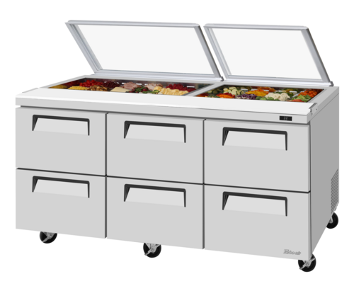 Turbo Air TST-72SD-D6-N-GL Sandwich / Salad Prep Table