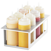 Server 86974 TableCraft 8 Squeeze Bottle Holder w/ 8 Bottles