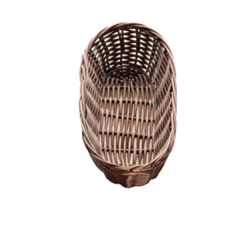 Tablecraft 2417 Black Oblong Polypropylene Cord Basket | 9" x 4" x 2"