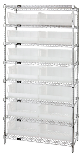 Quantum WR8-250CL Shelving Unit, Wire