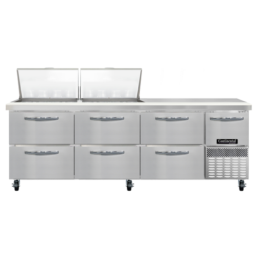 Continental Refrigerator RA93N24M-D Refrigerated Counter, Mega Top Sandwich / Salad Unit