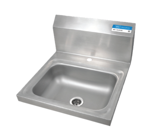 BK Resources BKHS-D-1410-1 Single Deck Mount Faucet Hole 14" x 10" Hand Sink