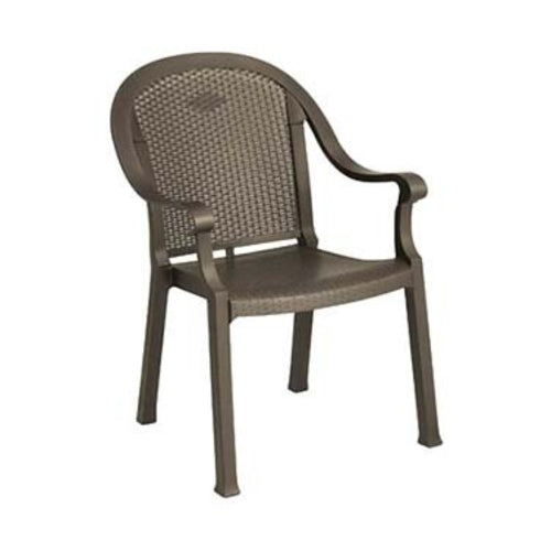 Grosfillex US720037 Sumatra Classic Stacking Outdoor Armchair | Bronze Mist