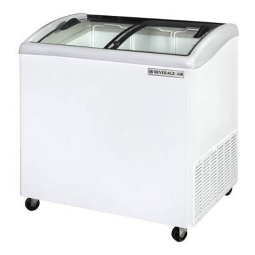 Beverage Air NC34HC-1-W 34" Sliding Glass Lid White Ice Cream Novelty Freezer | 7.88 Cu. Ft.