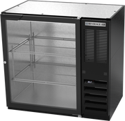 Beverage Air BB36HC-1-G-B 36" 1 Glass Door Black Back Bar Cooler | 8.36 Cu. Ft.