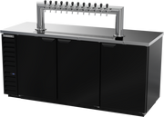 Beverage Air DD78HC-1-B-12T 79" Black 12 Tap Tower Draft Beer Cooler | (4) 1/2 Keg