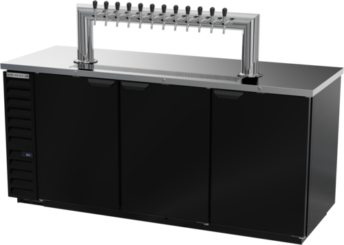 Beverage Air DD78HC-1-B-12T 79" Black 12 Tap Tower Draft Beer Cooler | (4) 1/2 Keg