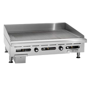 Imperial Range IGG-24 24" Thermostatic Gas Griddle w/ 1" Grooved Plate | 60,000 BTU