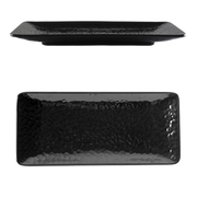 Thunder Group 24110BK 11-1/4" x 5" Black Square Melamine Wave Plate | Case of 12