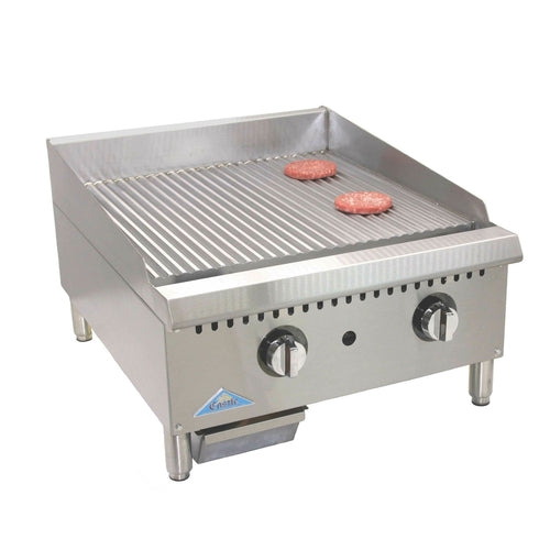 Comstock-Castle HG24T-1-FG 24" Thermostatic Countertop Gas Full Grooved Griddle | 60,000 BTU