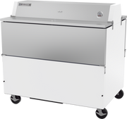 Beverage Air STF49HC-1-W 49" White Dual Sided Forced Air Milk Cooler | 12 Crate Capacity