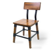 JustChair CSR-91218 CITYStyle Indoor Rustic Side Chair | Solid Wood Back & Seat