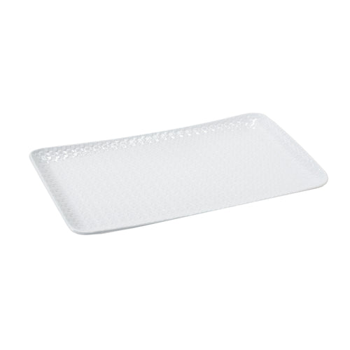 G.E.T. Coralline CS-1811-CN-W White 18 x 11" Rectangle Melamine Platter