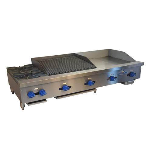 Comstock-Castle 3260-36-2RB 60" Countertop Gas Griddle & Charbroiler Combo | 135,000 BTU