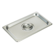 Winco SPSCQ 1/4 Size Stainless Steel Steam Table Pan Cover w/ Handle