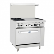 Atosa AGR-2B24GR 36" CookRite 2-Burner 24" Griddle Gas Range | 139,000 BTU
