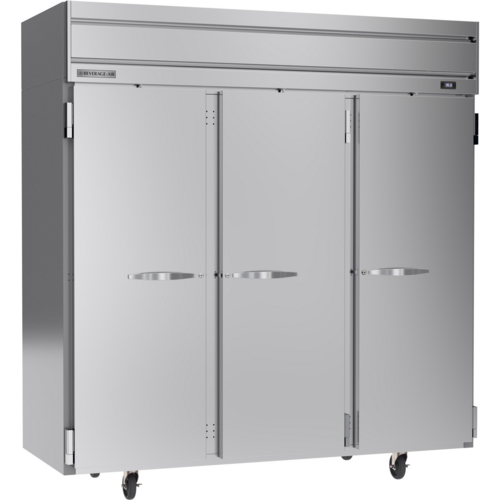 Beverage Air HR3HC-1S 78" 3 Solid Door Top Mount Reach In Refrigerator | 71.52 Cu. Ft.