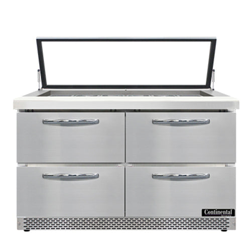 Continental Refrigerator SW48N18M-HGL-FB-D Refrigerated Counter, Mega Top Sandwich / Salad Unit