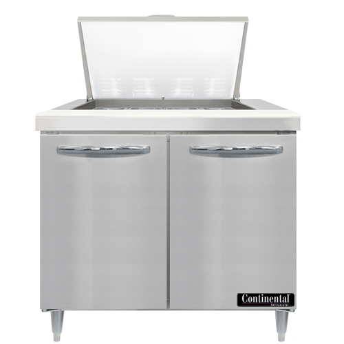 Continental Refrigerator D36N12M Refrigerated Counter, Mega Top Sandwich / Salad Unit