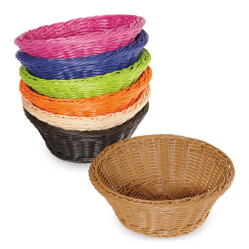 G.E.T. WB-1501 9-1/2" Round Polyweave Basket