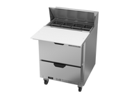 Beverage Air SPED27HC-C-B 27" 2 Drawer Refrigerated Sandwich Prep Table | 6.9 Cu. Ft.