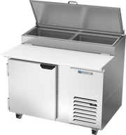 Beverage Air DP46HC 46" 1 Door Refrigerated Pizza Prep Table | 12 Cu. Ft.