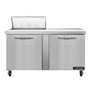 Continental SW60N8 60" 2-Door Refrigerated Sandwich Prep Table | (8) 1/6 Pan