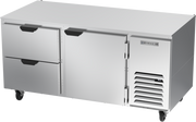 Beverage Air UCRD67AHC-2 67" 1-Door 2-Drawer Undercounter Refrigerator | 27 Cu. Ft.