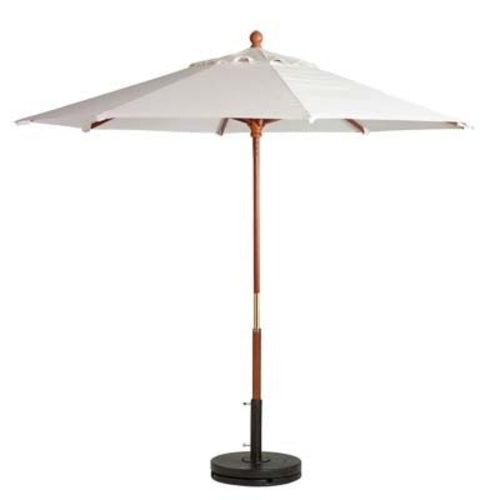 Grosfillex 98910431 White 9 ft Market Umbrella