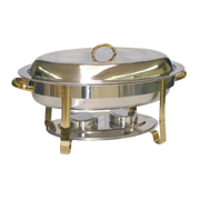 Thunder Group SLRCF0836GH Gold Accented Oval Chafer | 6 Qt.