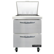 Continental Refrigerator SW27N12M-D Refrigerated Counter, Mega Top Sandwich / Salad Unit