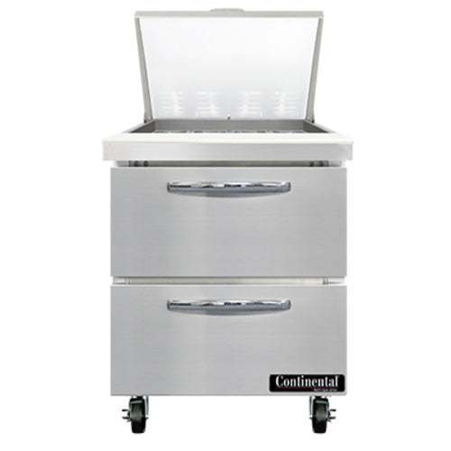 Continental Refrigerator SW27N12M-D Refrigerated Counter, Mega Top Sandwich / Salad Unit